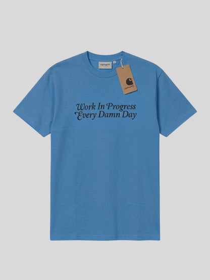 Premium Cotton T-Shirt – Damn Day (Blue/Black)