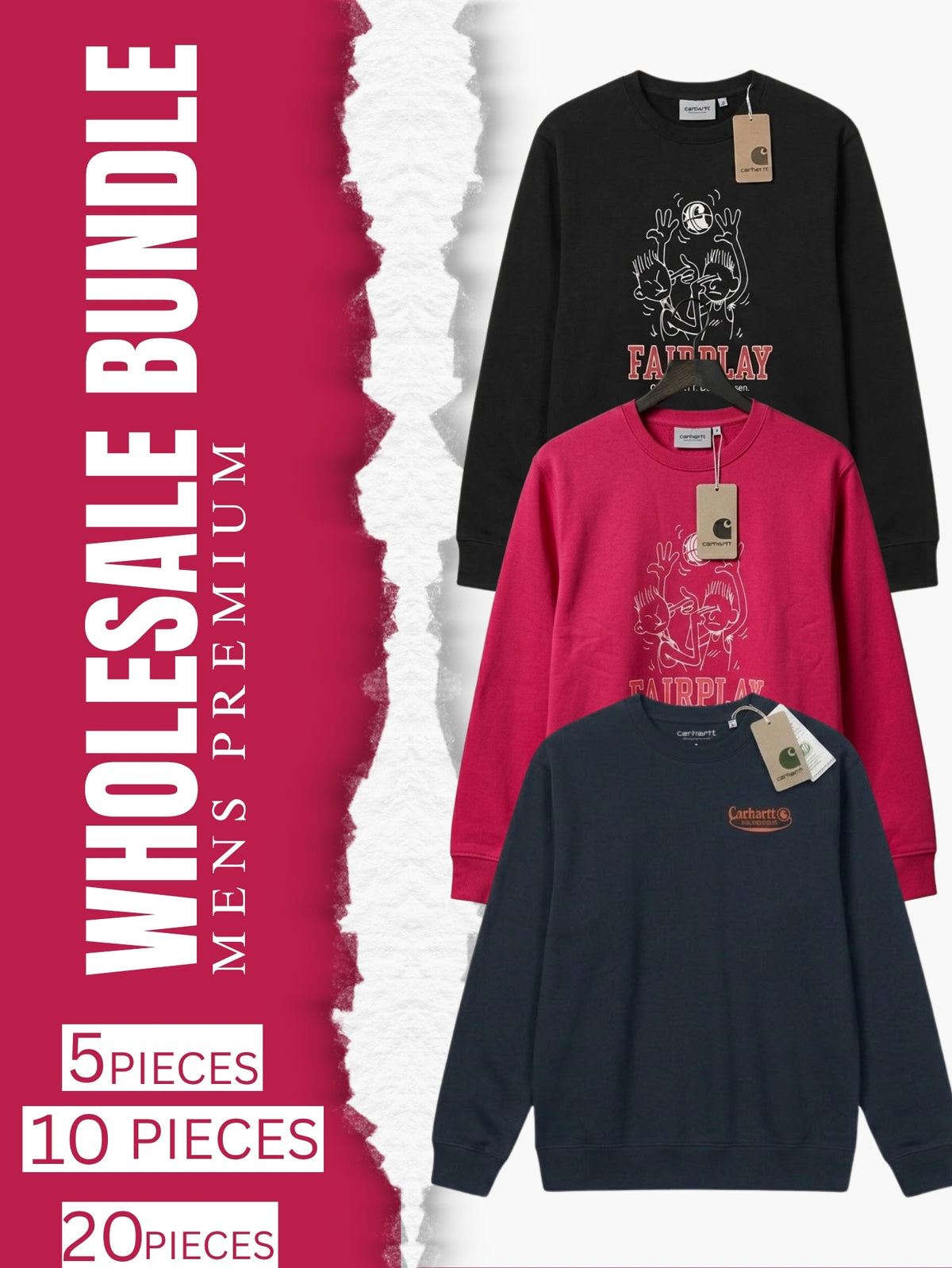 Men's Wholesale Sweatshirt Bundle – 5, 10 & 20 Pieces