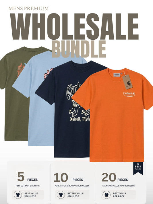 Men's Wholesale T-Shirt Bundle – 5, 10 & 20 Piece Bulk Pack