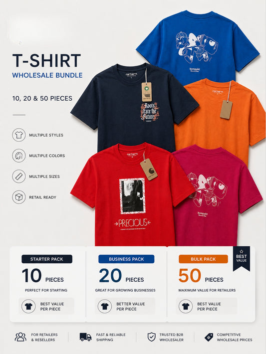 Wholesale T-Shirt Bundle – 10, 20 & 50 Pieces