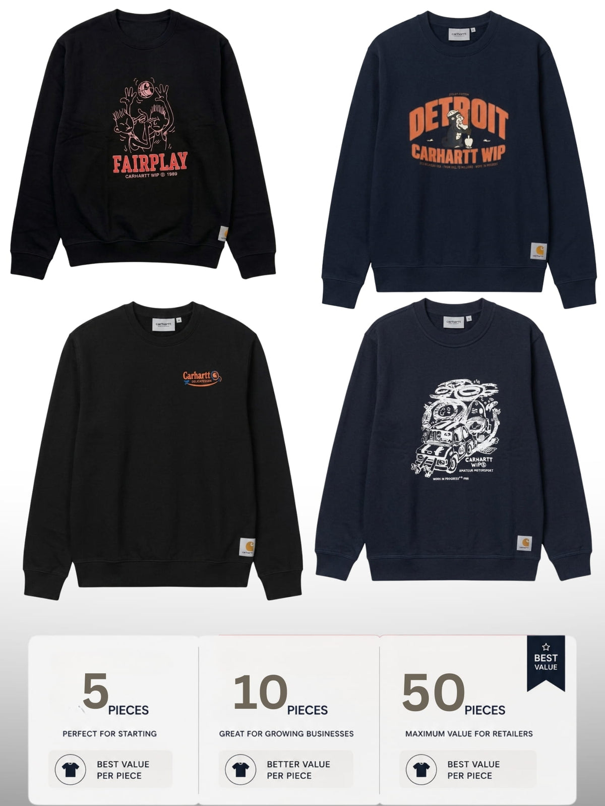 Men's Wholesale Sweatshirt Bundle – 5, 10 & 20 Pieces