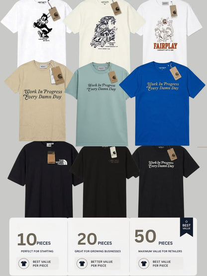 Men's Wholesale T-Shirt Bundle – 10, 20 & 50 Pieces